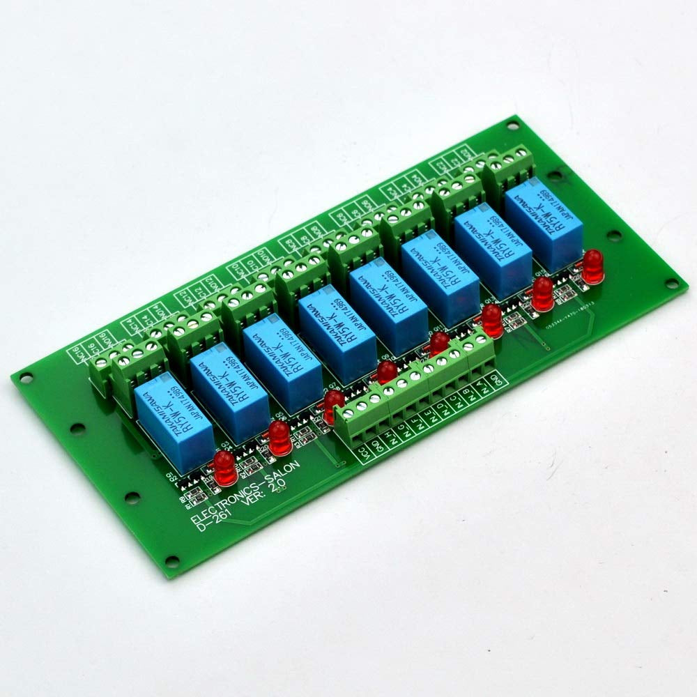 8 Channel DPDT Signal Relay Module Board (Operating Voltage: DC 5V)
