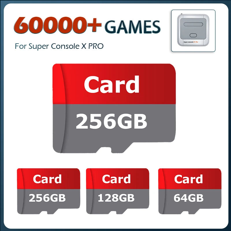 Super Console X PRO Game Card Used for Super Console X PRO Video Game Consoles Built-In 60000 Games for Psp/Ps1/Dc/Mame/Arcade
