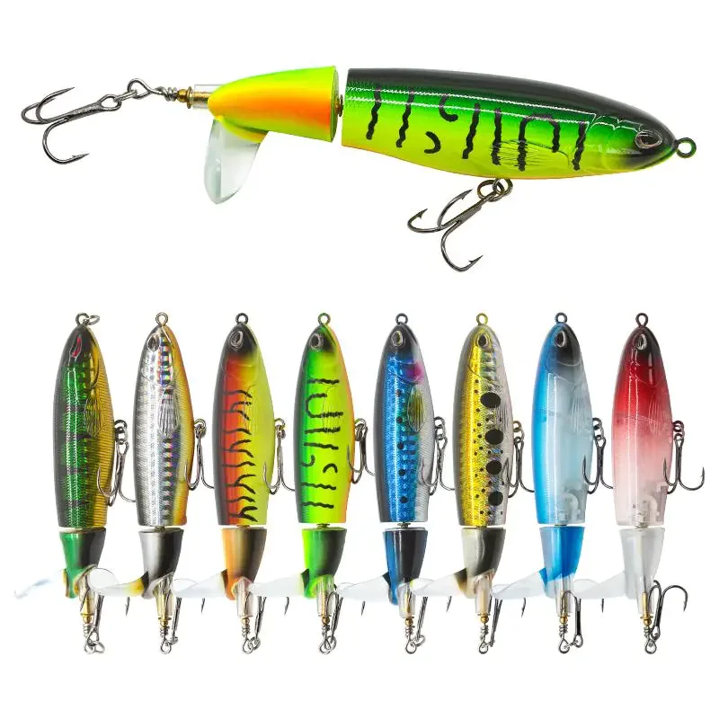 Whopper Popper 13g/16g/36g Topwater Spinner Lure Artificial Bait Hard Plopper Soft Rotating Tail Fishing Tackle