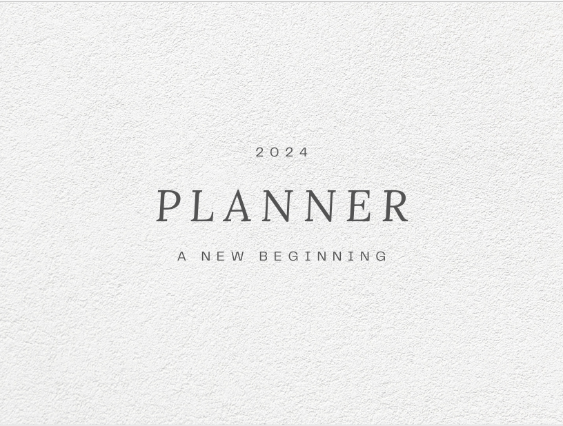 Classic Minimalist Annual 2024 Planner