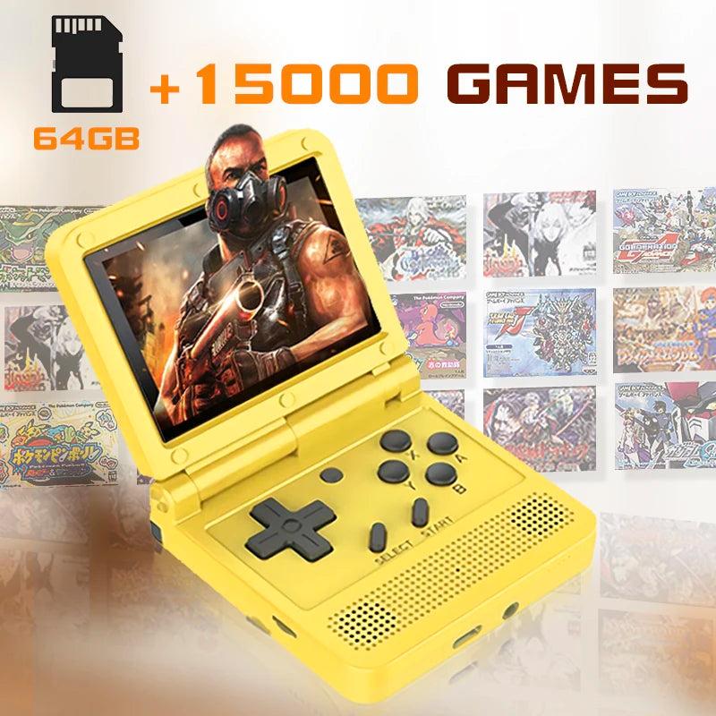 Powkiddy V90 3.0Inch IPS Screen Retro Video Game Console Open Source PS1 Mini Portable Handheld Game Console 64G 15000Games