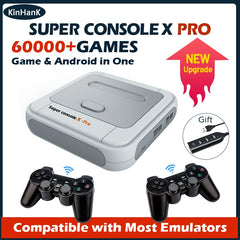 Super Console X Pro Retro Video Game Consoles with 60000 Classic Game for Dc/Naomi/Mame/ TV Box Wifi 4K HD Portable Game Player