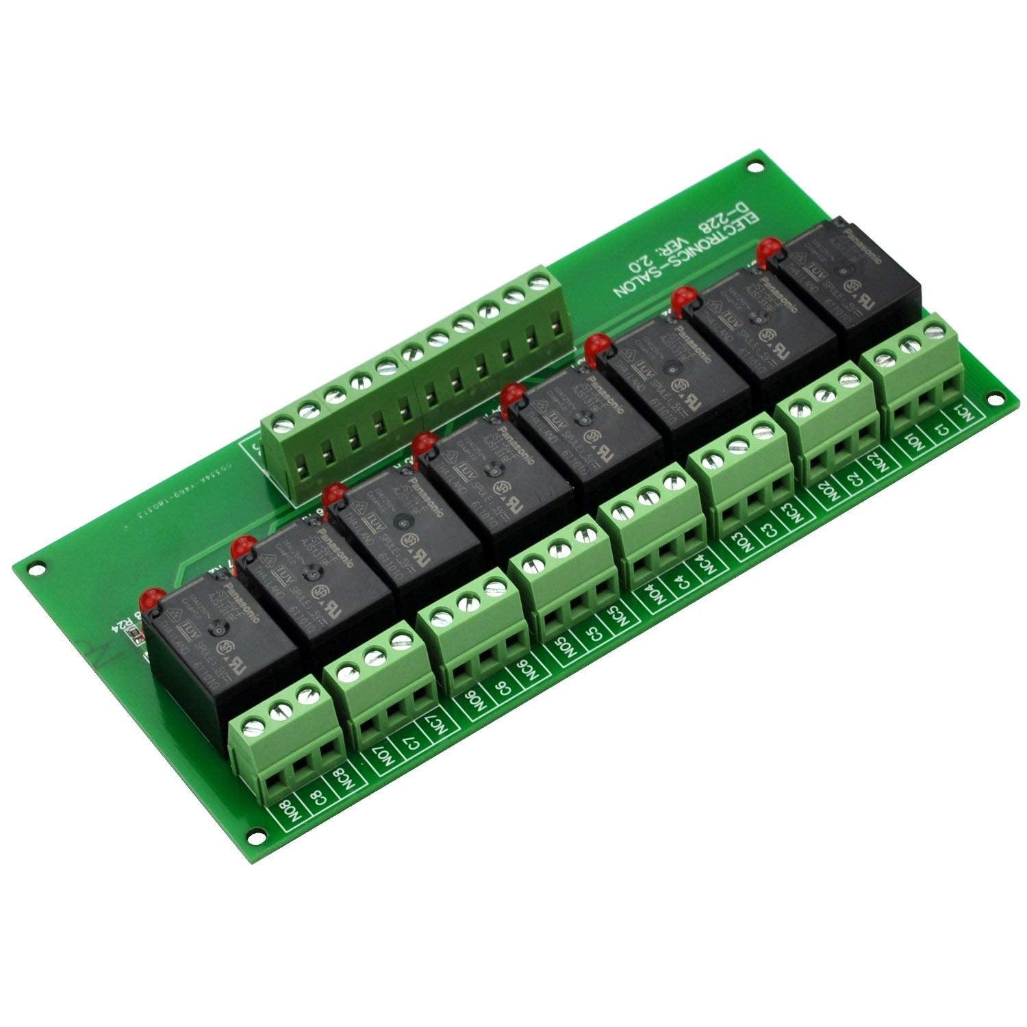 8 Channel 10Amp SPDT Power Relay Module Board (Operating Voltage: DC 5V)