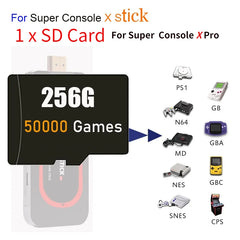 256G 128G 64G Game Card for Super Console X Stick Mini Video Game Consoles for Super Console X Pro 4K HD Retro Game Console