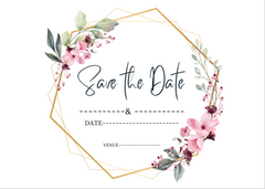 Floral Wedding Reception Card