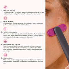 Red LED Face Massage Wand: Anti-Aging Skincare