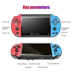 X7 Handheld Game Console 4.3-Inch Screen Game Console Built in 10000+ Games Rechargeable Video Game Console for Kids Men Women