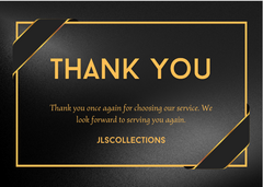 Black Gold Luxury Thank You Card