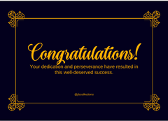 Blue and Gold Congratulations Card