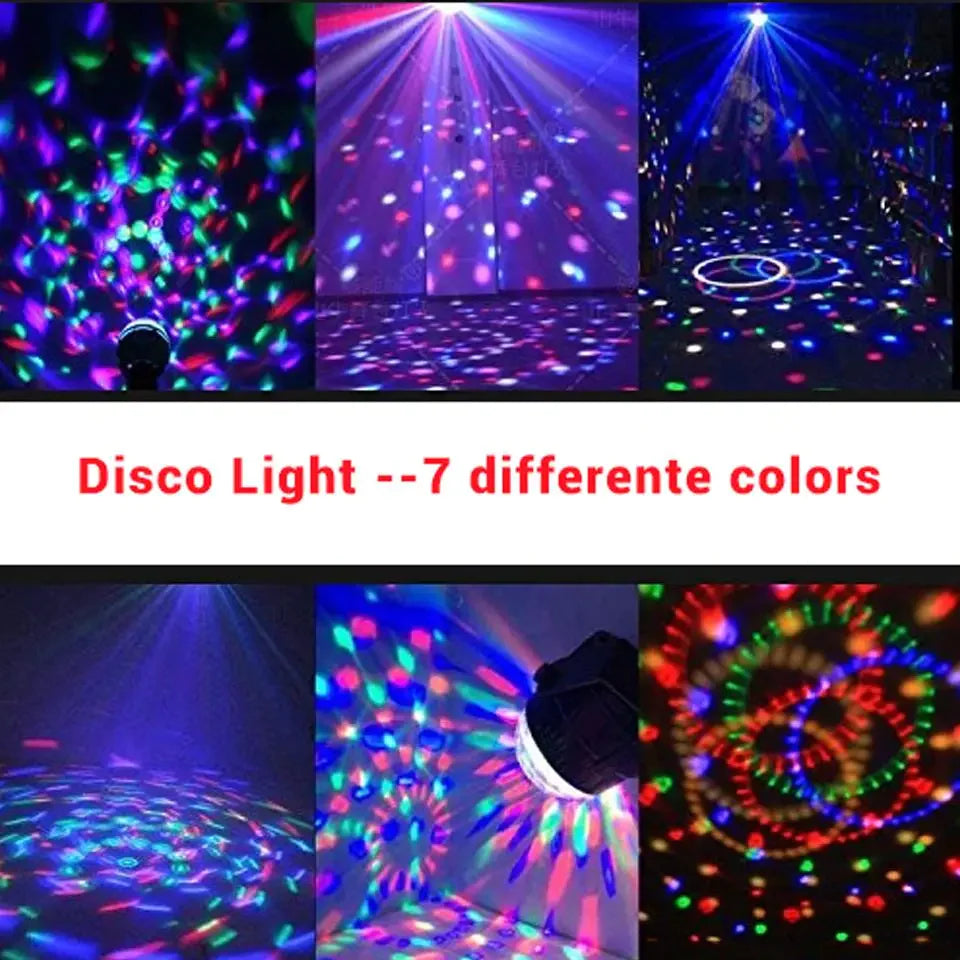 Disco Party Lights Strobe LED DJ Ball Sound Activated Bulb Dance Lamp Decoration