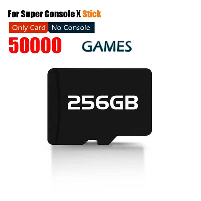 256G 128G 64G Game Card for Super Console X Stick Mini Video Game Consoles for Super Console X Pro 4K HD Retro Game Console