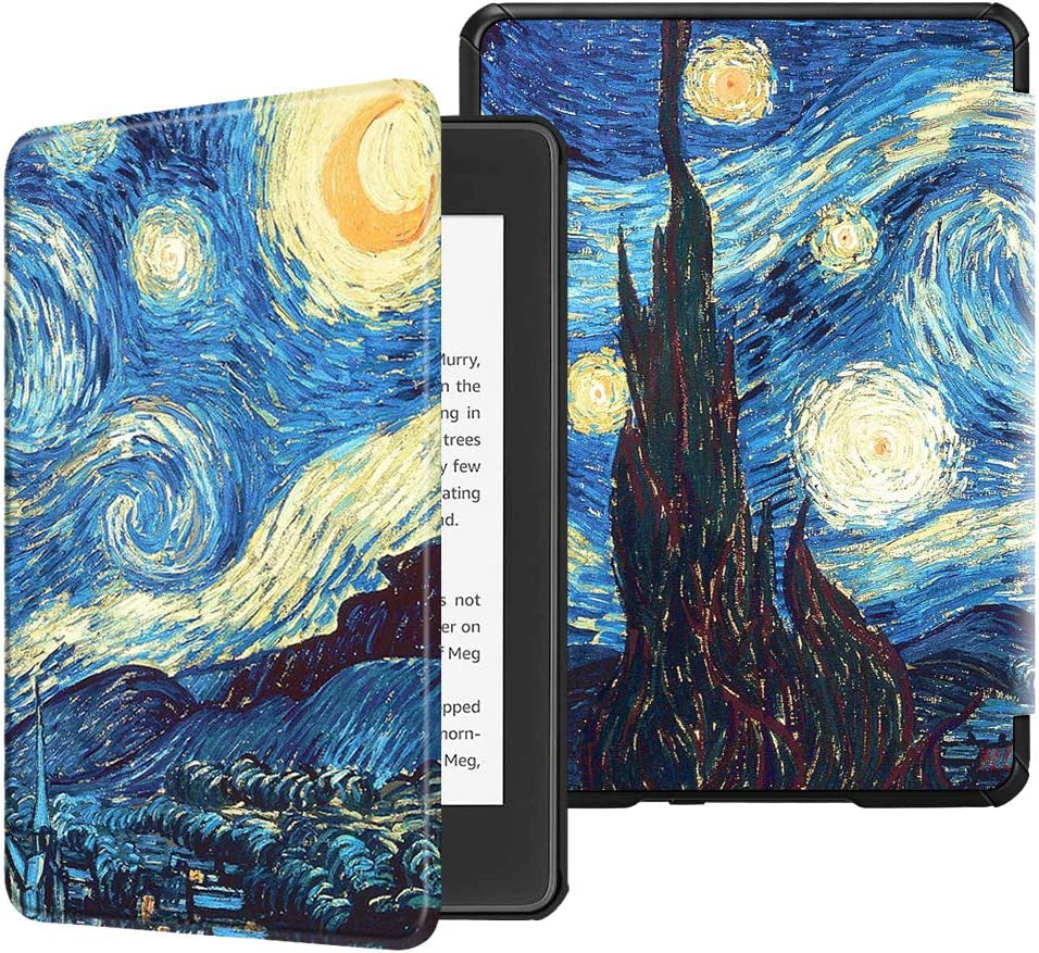 Slimshell Case for 6" Kindle Paperwhite (10Th Generation, 2018 Release) - Premium Lightweight PU Leather Cover with Auto Sleep/Wake for Amazon Kindle Paperwhite E-Reader, Starry Night